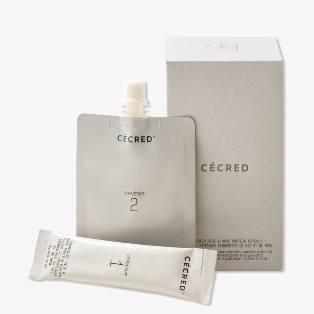 CÉCRED Fermented Rice & Rose Protein Ritual Hair Mask, For All Hair Types (4 ct)